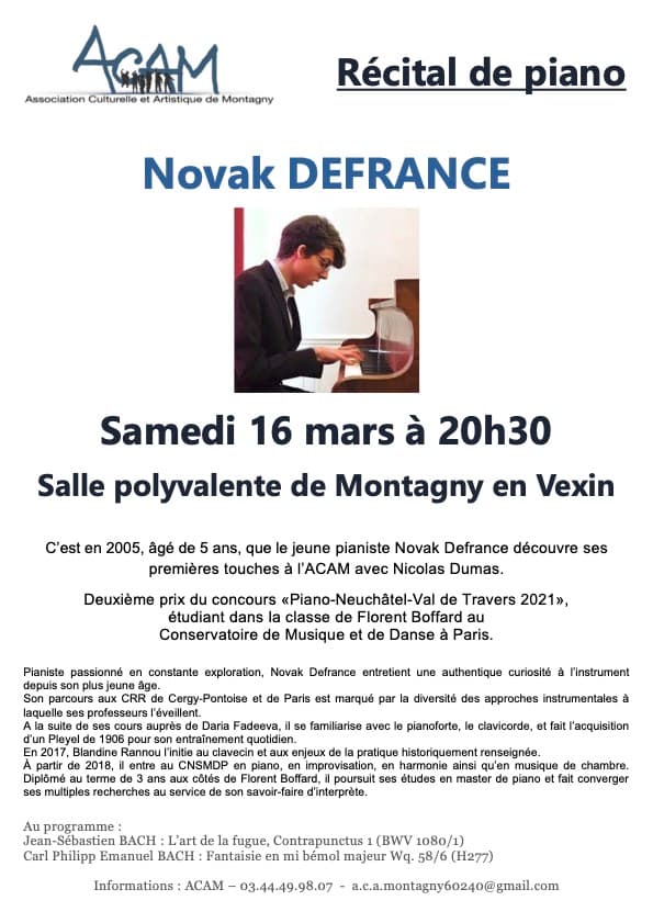 Affiche de l'événement Récital de piano